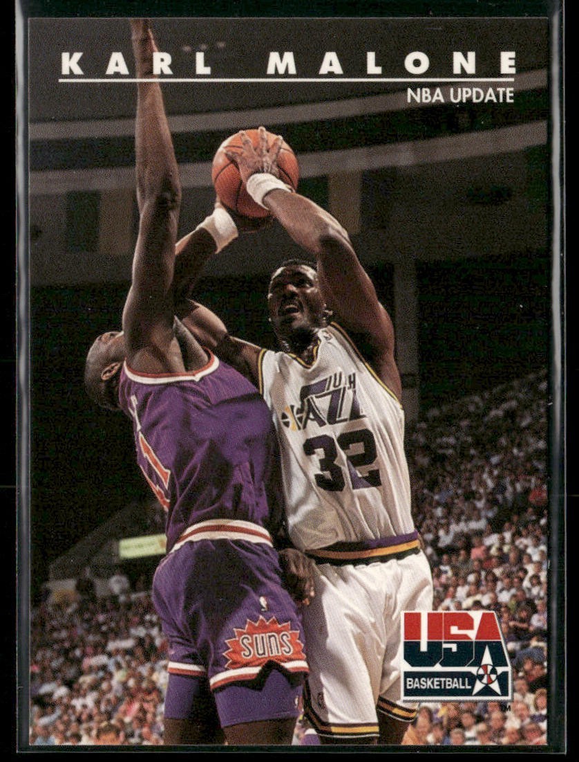 Karl Malone Player Lot Bundle 10 Basketball Cards KM002 Utah Jazz back