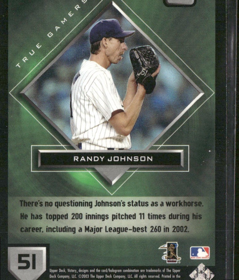 Randy Johnson Lot Bundle 10 Different Baseball Cards RJ001 Mariners back