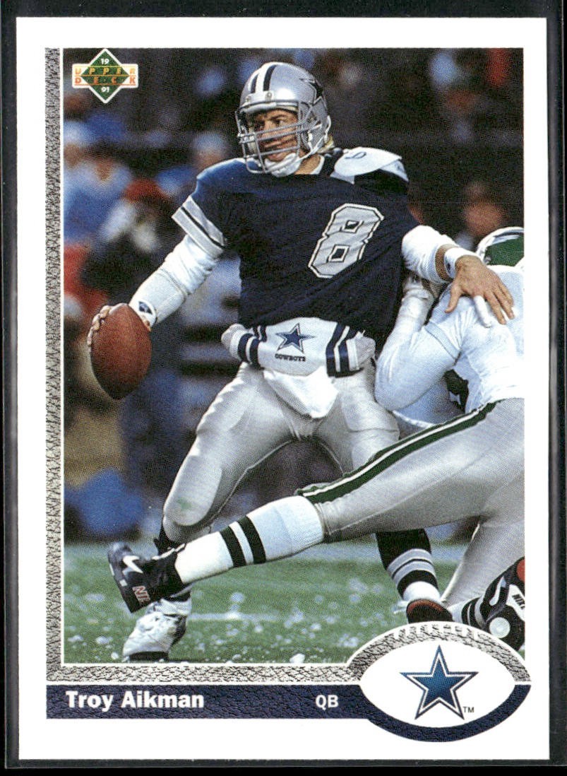 Troy Aikman Player Lot Bundle 10 Different Football Cards TA006 Cowboys back