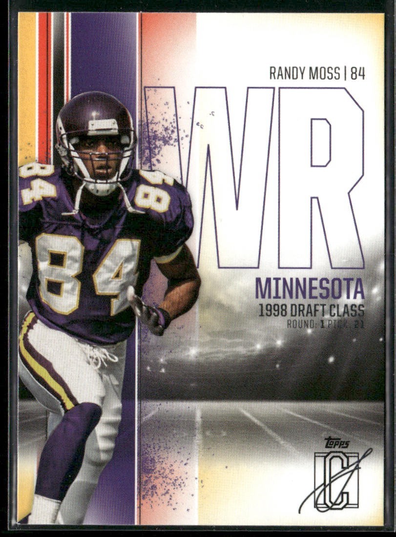Randy Moss Player Lot Bundle 10 Different Football Cards RM002 Vikings Raiders back