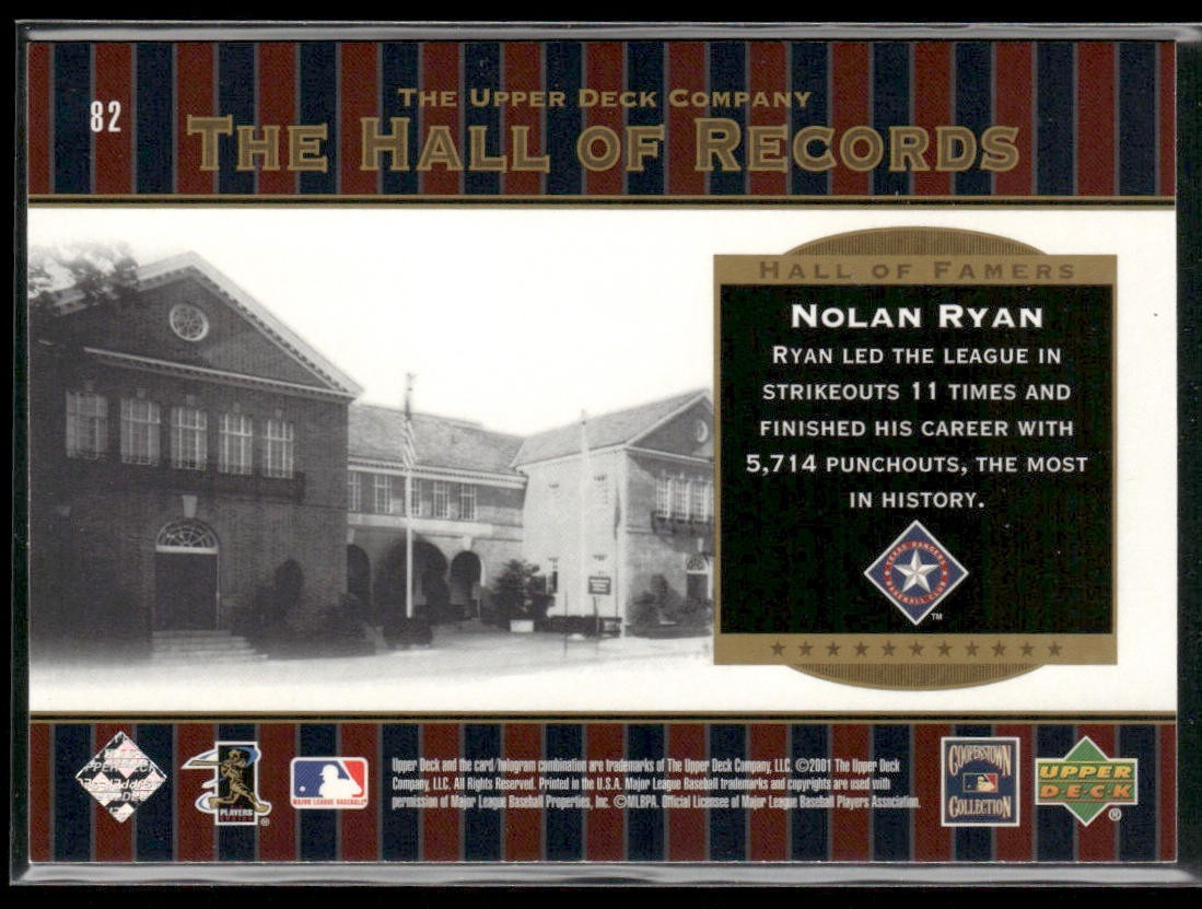 Nolan Ryan Player Lot Bundle 10 Different Baseball Cards NR003 Rangers back