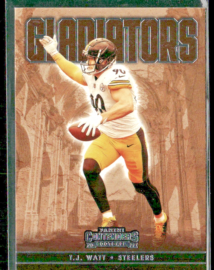 TJ Watt Player Lot Bundle 10 Different Football Cards TJW002 Steelers front
