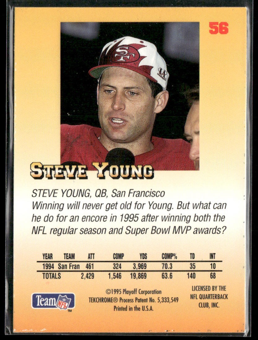 Steve Young Player Lot Bundle 10 Different Football Cards SY005 49ers back