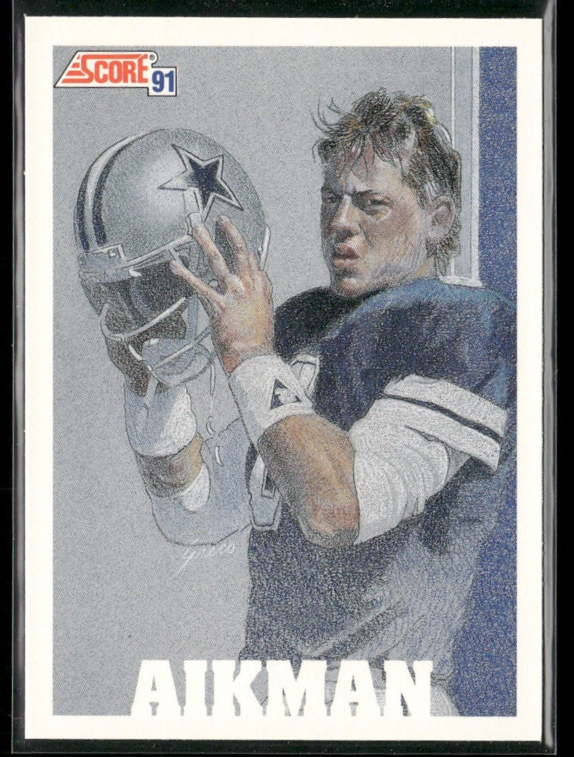 Troy Aikman Player Lot Bundle 10 Different Football Cards TA002 Cowboys back