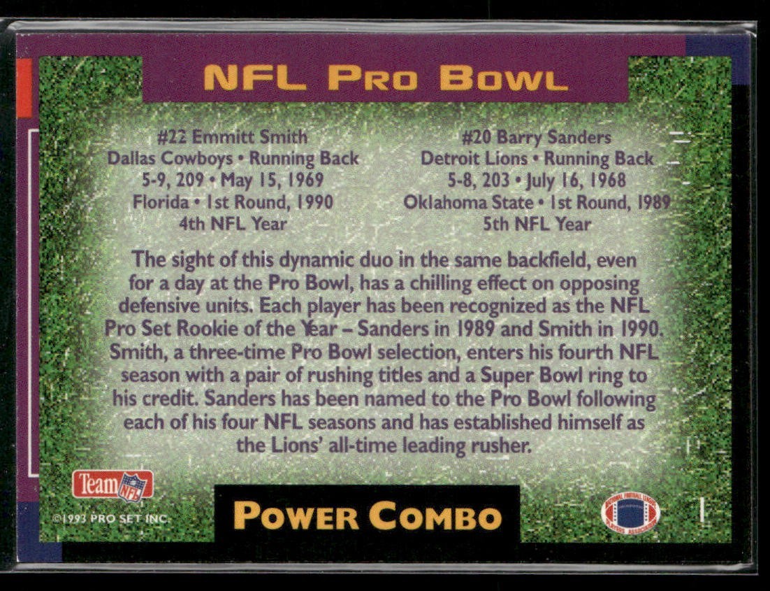 Emmitt Smith Player Lot Bundle 10 Different Football Cards ES003 Cowboys back