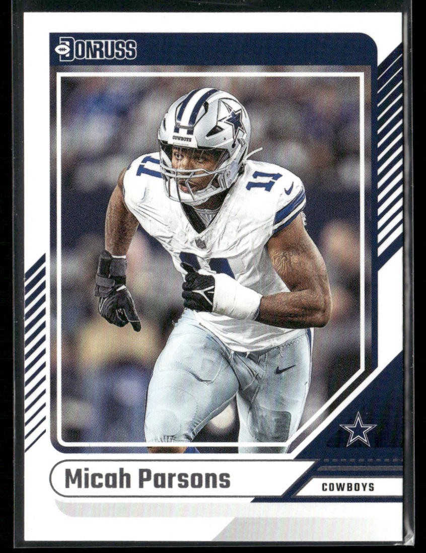 Micah Parsons Player Lot Bundle 10 Different Football Cards MP001 Cowboys back