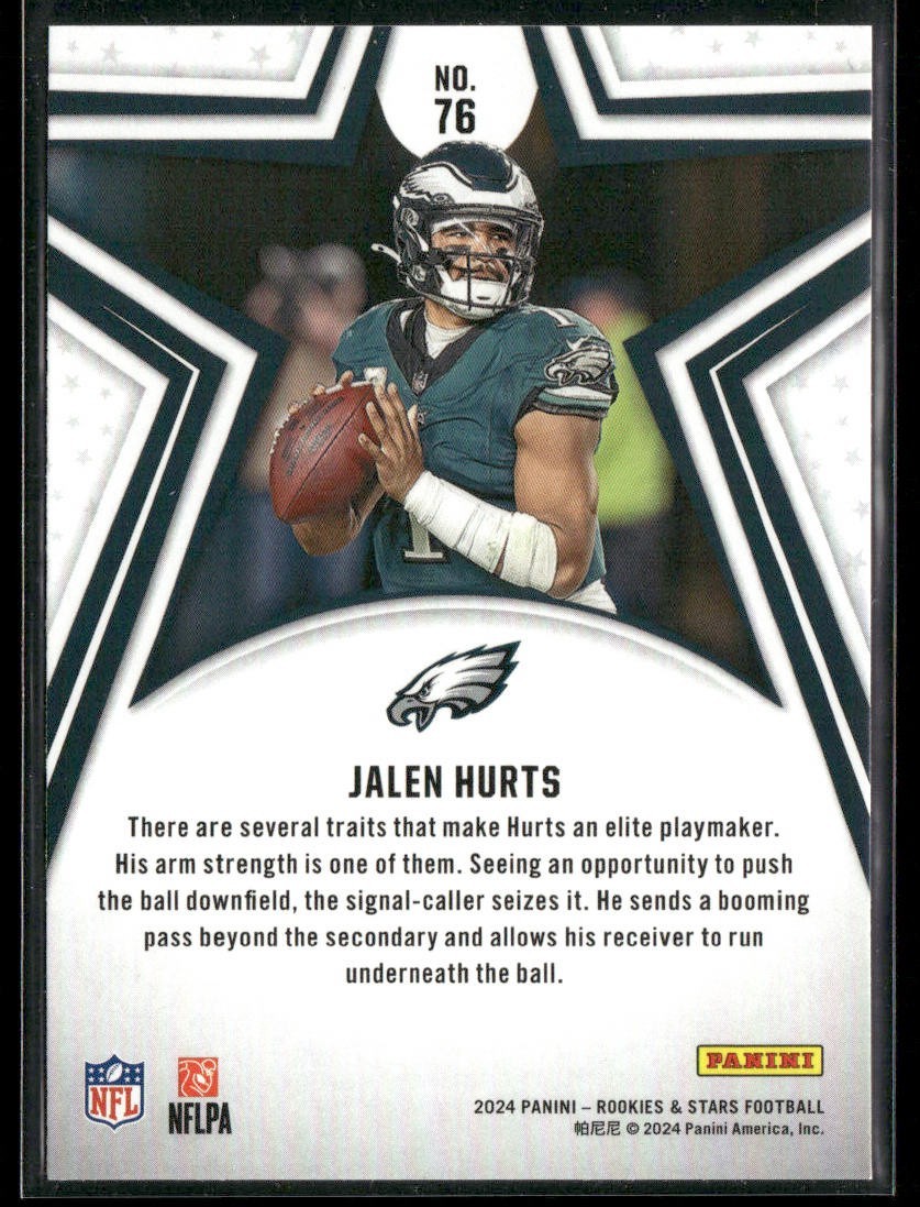 Jalen Hurts Player Lot Bundle 10 Different Football Cards JH003 Eagles back