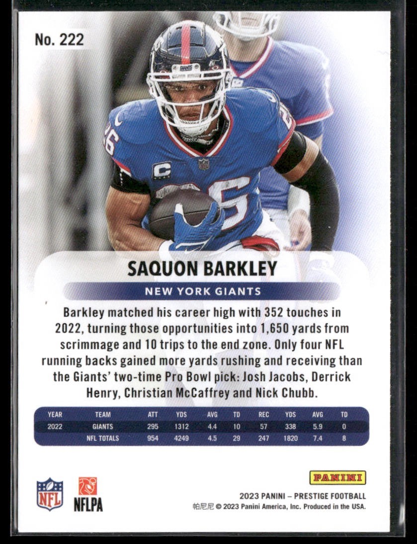 Saquon Barkley Player Lot Bundle 10 Different Football Cards SB001 Giants back