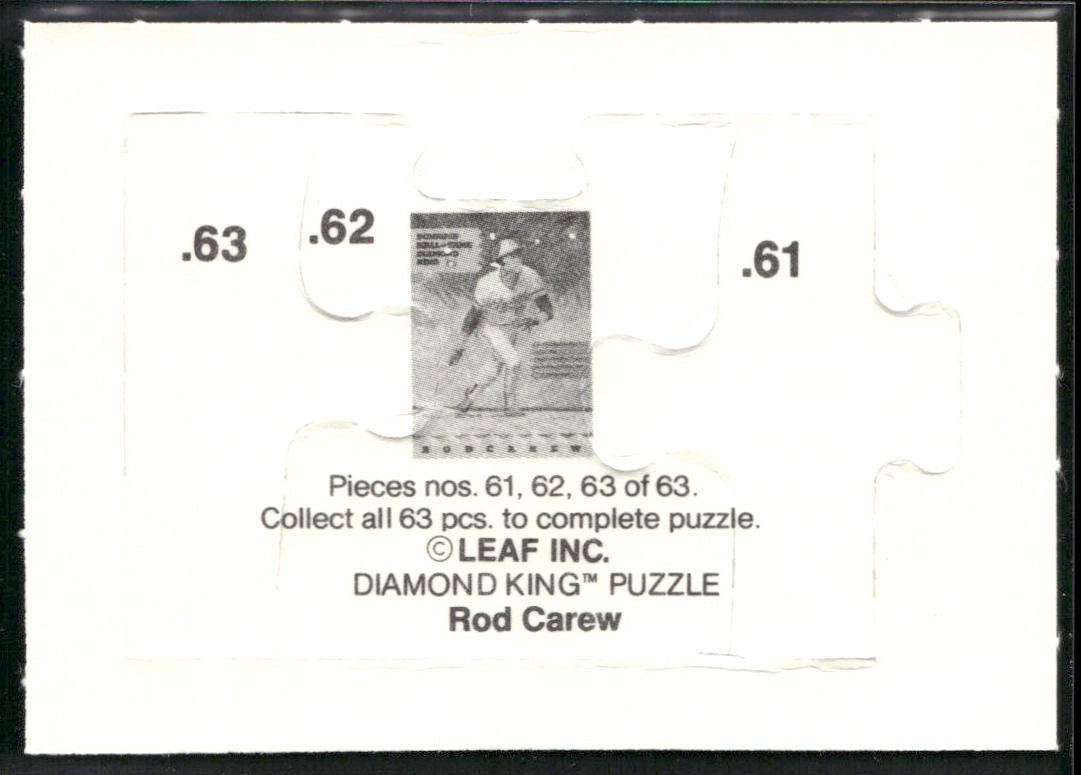 Puzzle Piece Lot Bundle 10 Different Baseball Cards P006 back