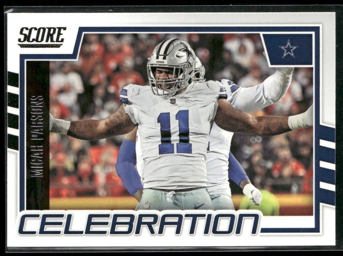 Micah Parsons Player Lot Bundle 10 Different Football Cards MP001 Cowboys back