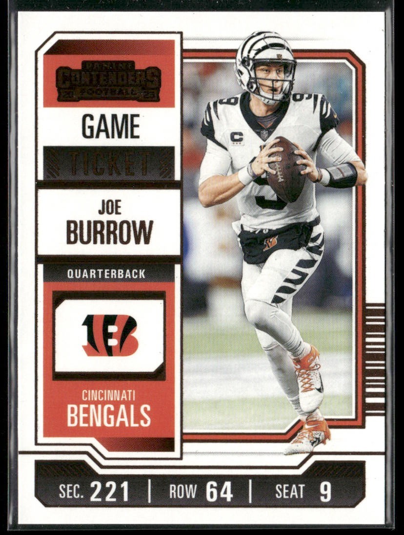 Joe Burrow Player Lot Bundle 10 Different Football Cards JB001 Bengals back