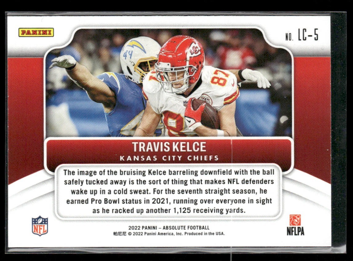 Travis Kelce Player Lot Bundle 10 Different Football Cards TK001 Chiefs back