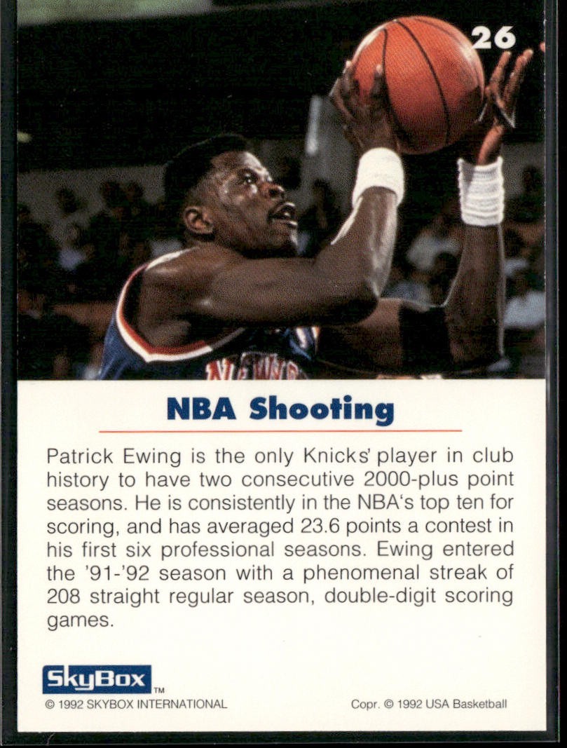 Patrick Ewing Player Lot Bundle 10 Basketball Cards PE004 New York Knicks back
