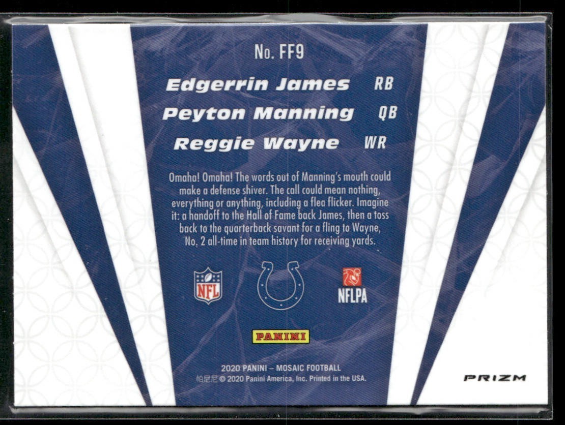 Peyton Manning Player Lot Bundle 10 Different Football Cards PM001 Colts back