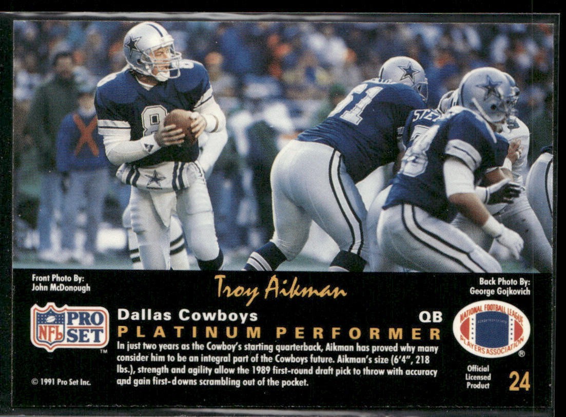 Troy Aikman Player Lot Bundle 10 Different Football Cards TA009 Cowboys back
