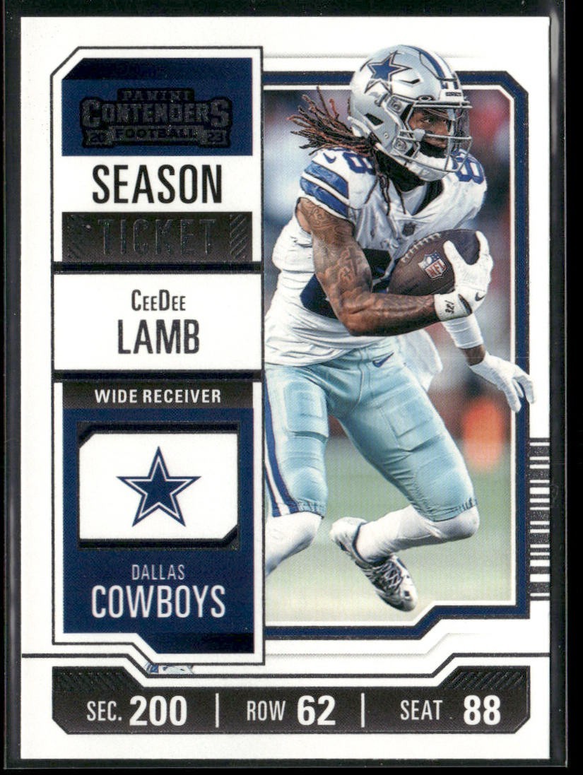 CeeDee Lamb Player Lot Bundle 10 Different Football Cards CDL001 Cowboys back