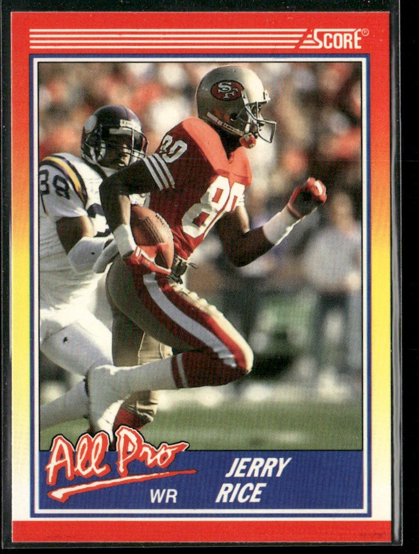 Jerry Rice Player Lot Bundle 10 Different Football Cards JR005 49ers back
