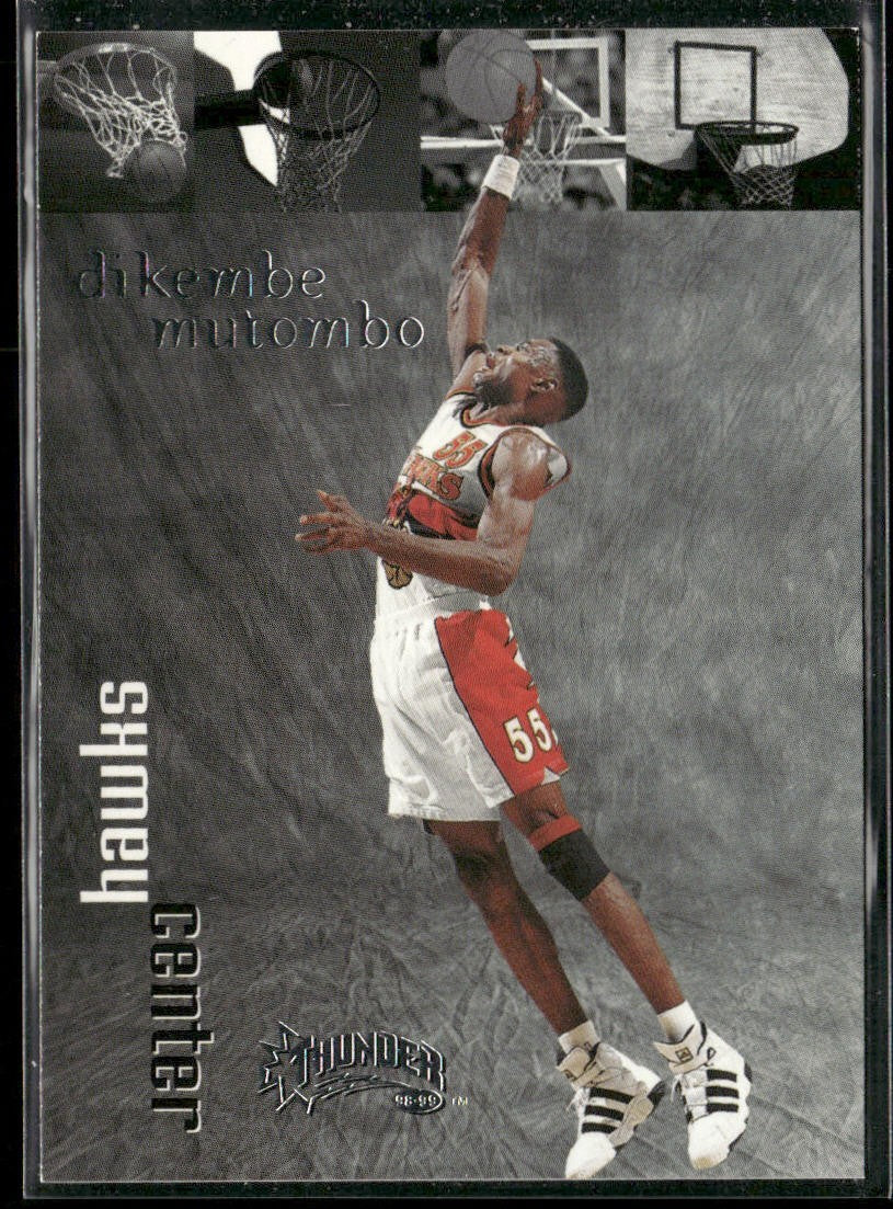Dikembe Mutombo Player Lot Bundle 10 Basketball Cards DM005 Nuggets Hawks back