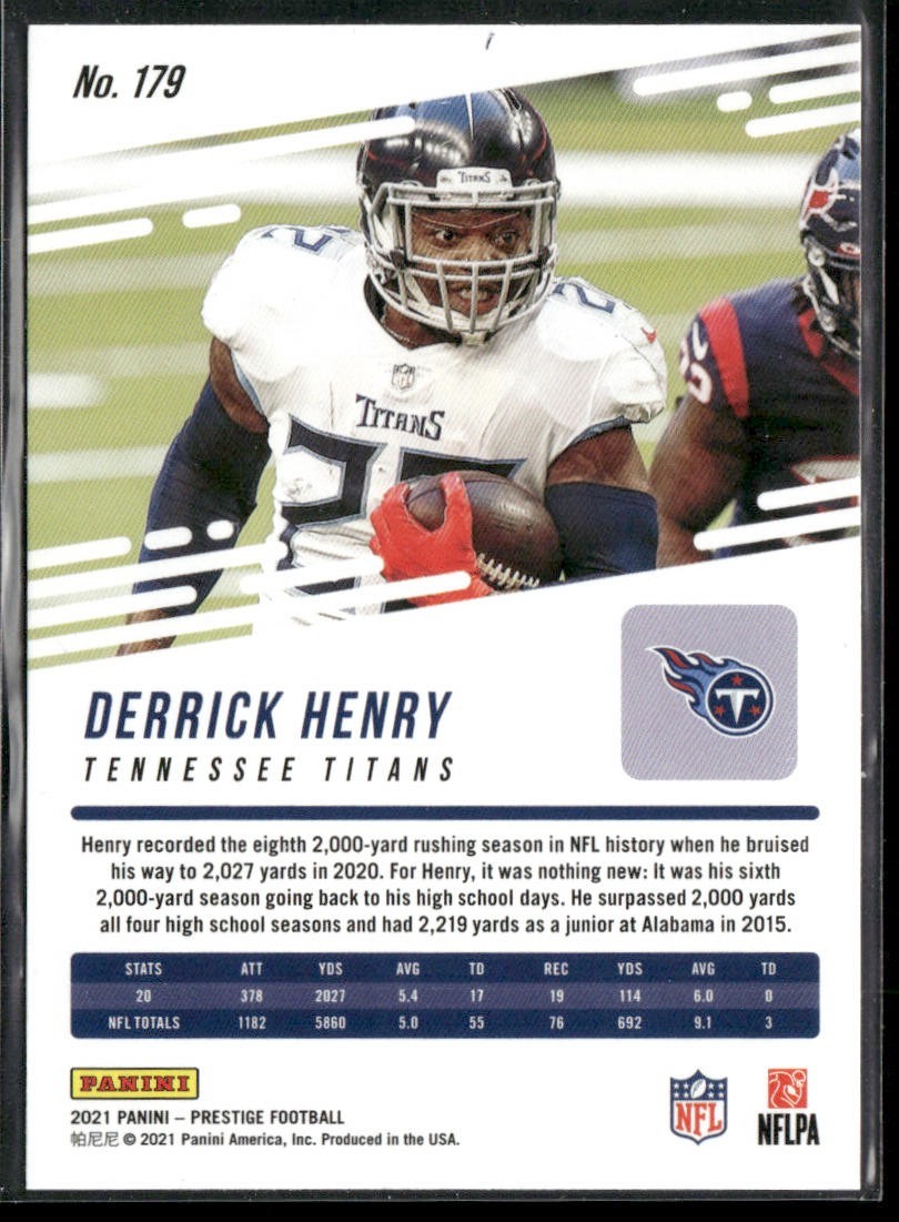 Derrick Henry Player Lot Bundle 10 Football Cards DH003 Titans Ravens back