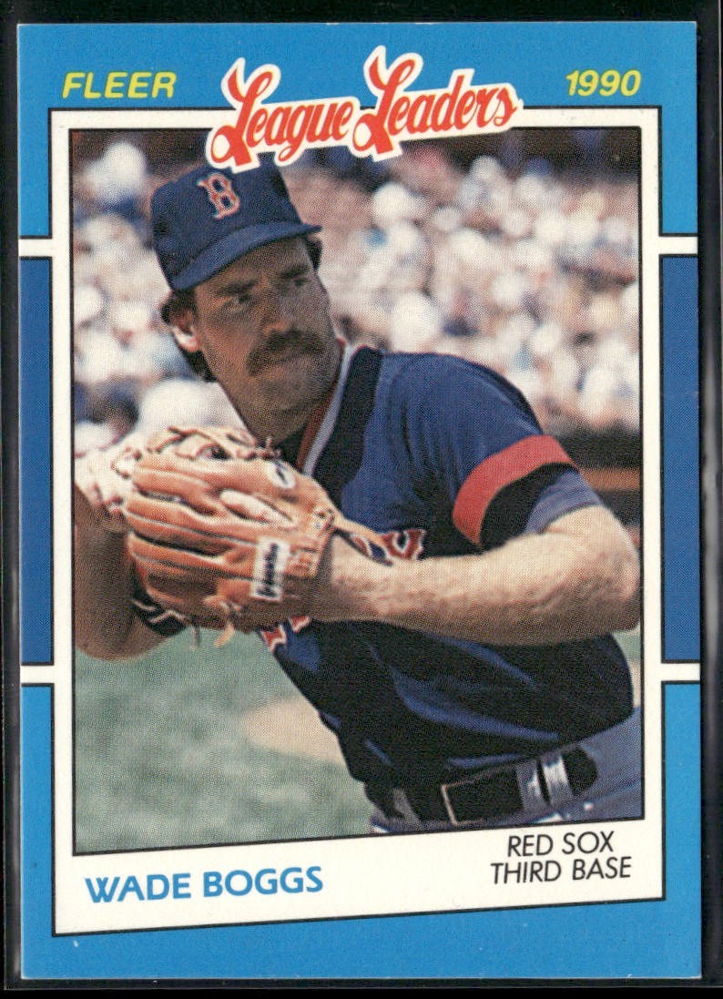 Wade Boggs Player Lot Bundle 10 Different Baseball Cards WB001 Red Sox back