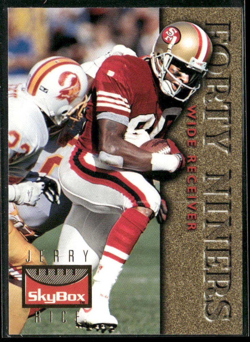 Jerry Rice Player Lot Bundle 10 Different Football Cards JR008 49ers back