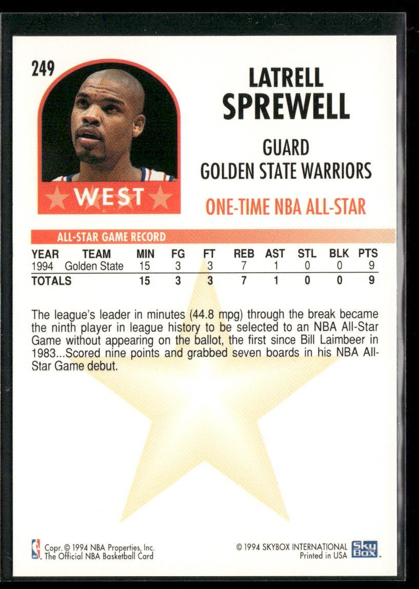 Latrell Sprewell Player Lot Bundle 10 Basketball Cards LS001 Warriors Knicks back