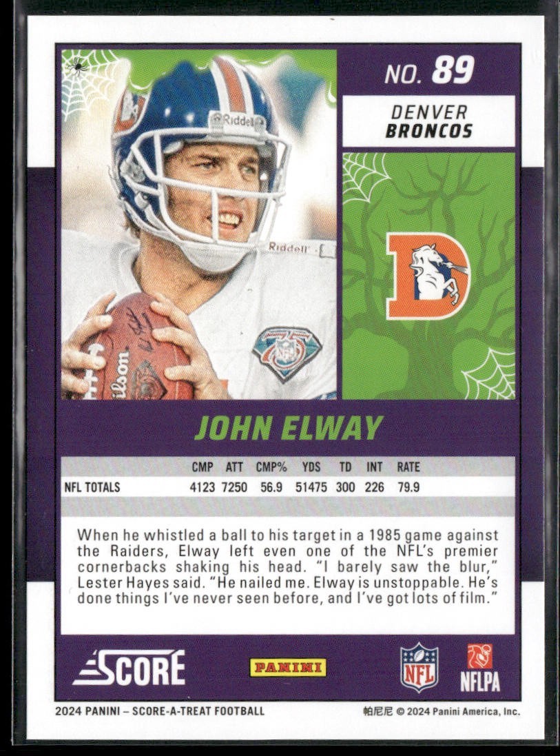 John Elway Player Lot Bundle 10 Different Football Cards JE006 Broncos back