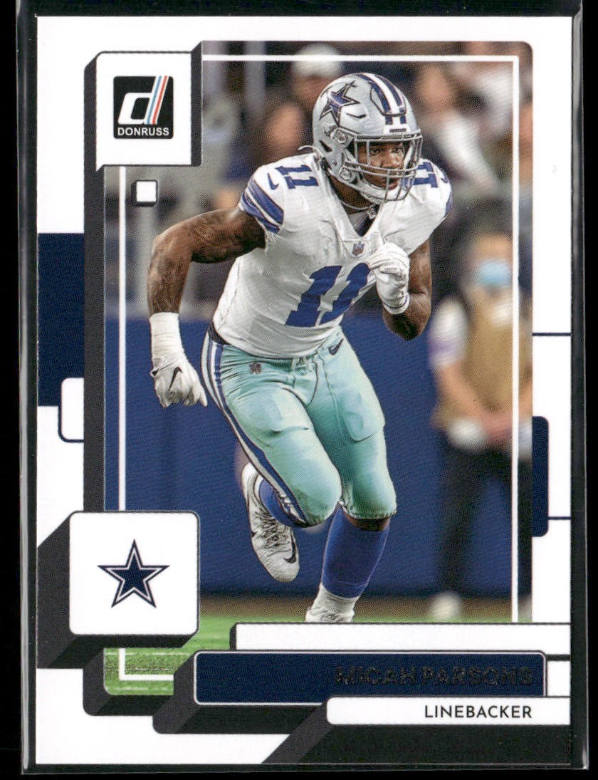 Micah Parsons Player Lot Bundle 10 Different Football Cards MP003 Cowboys 3 RC back