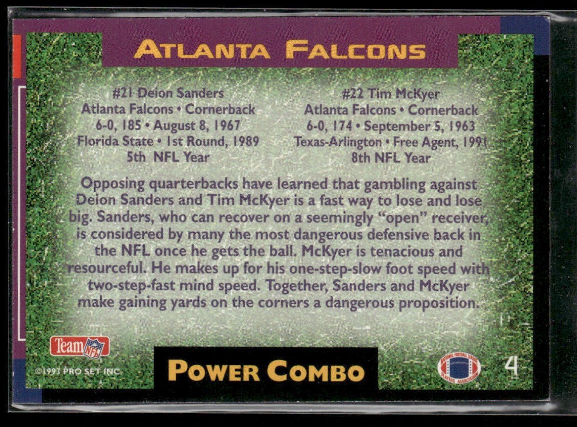 Deion Sanders Player Lot Bundle 10 Different Football Cards DS002 Falcons 49ers back