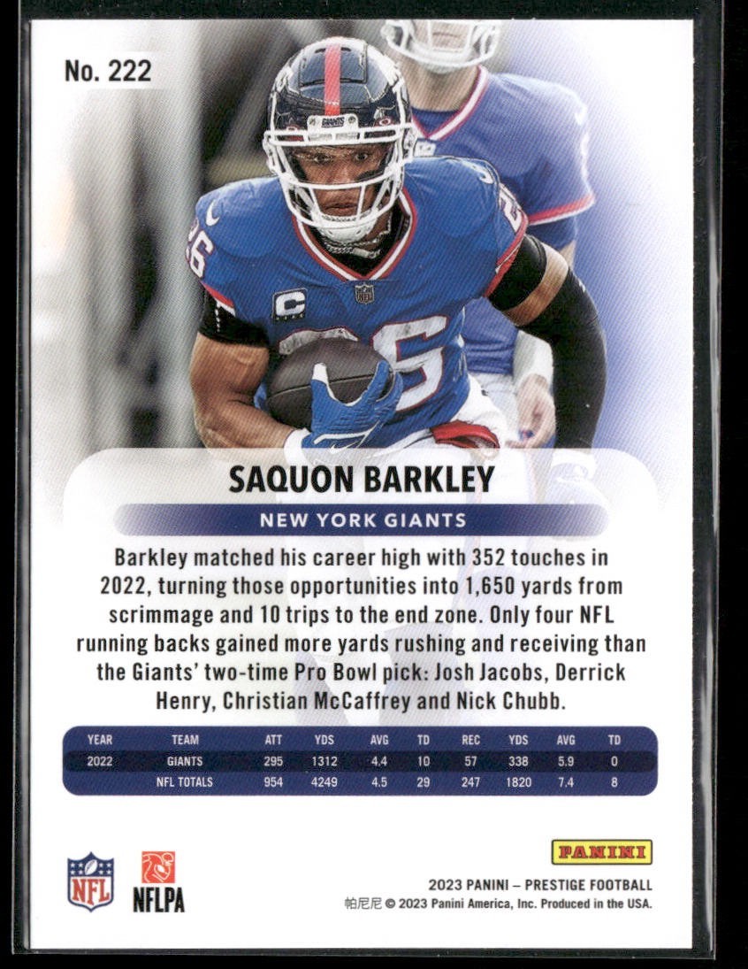Saquon Barkley Player Lot Bundle 10 Different Football Cards SB003 Giants back