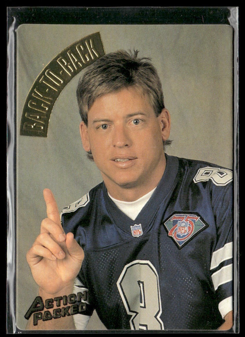 Troy Aikman Player Lot Bundle 10 Different Football Cards TA007 Cowboys back