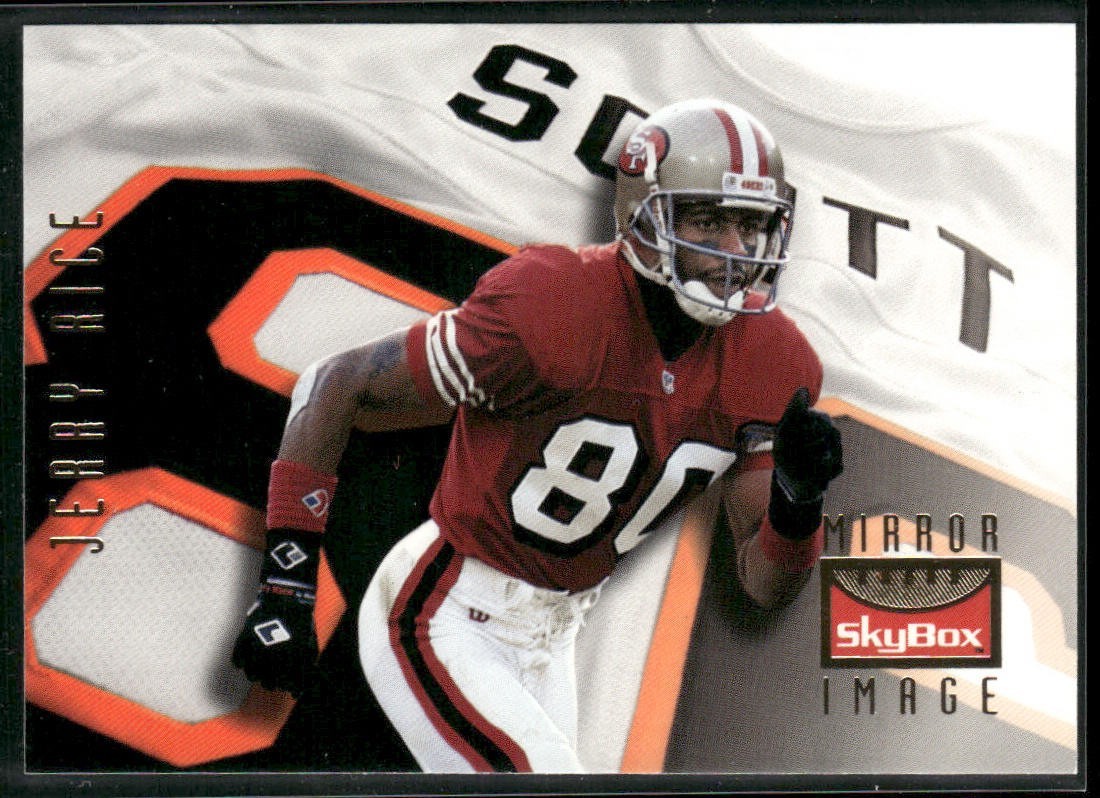 Jerry Rice Player Lot Bundle 10 Different Football Cards JR008 49ers back