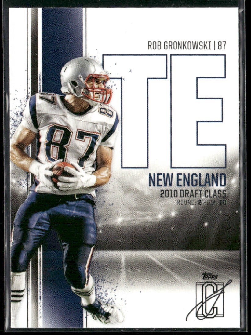 Rob Gronkowski Player Lot Bundle 10 Different Football Cards RG001 Patriots back