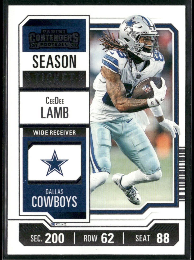CeeDee Lamb Player Lot Bundle 10 Different Football Cards CDL002 Cowboys 2 RC back
