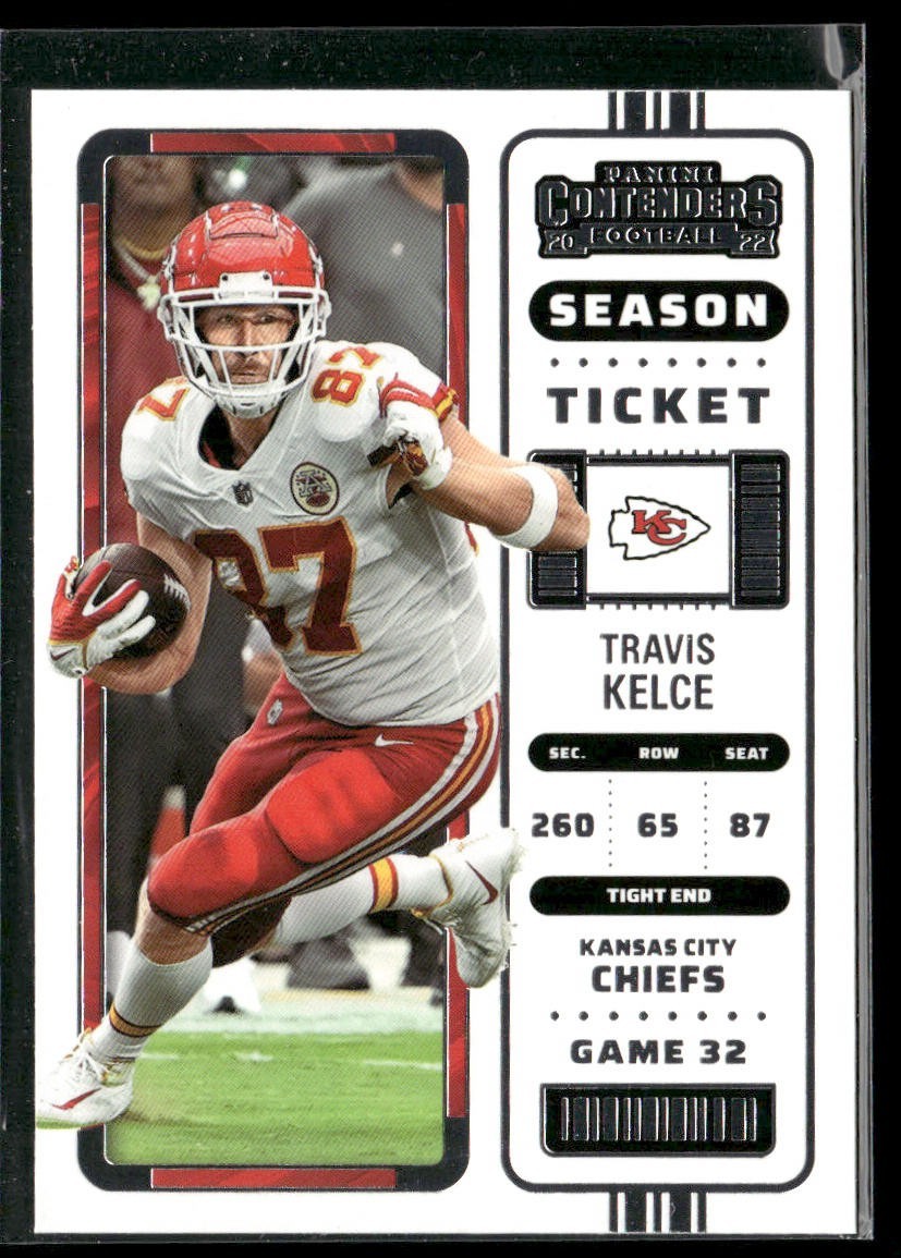 Travis Kelce Player Lot Bundle 10 Different Football Cards TK001 Chiefs back