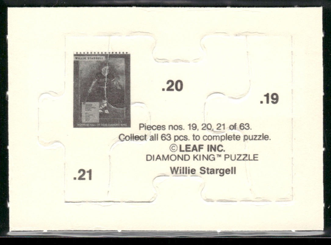 Puzzle Piece Lot Bundle 10 Different Baseball Cards P015 back