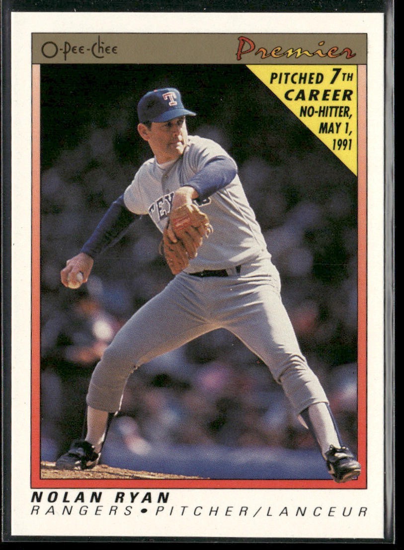 Nolan Ryan Player Lot Bundle 10 Different Baseball Cards NR004 Rangers back