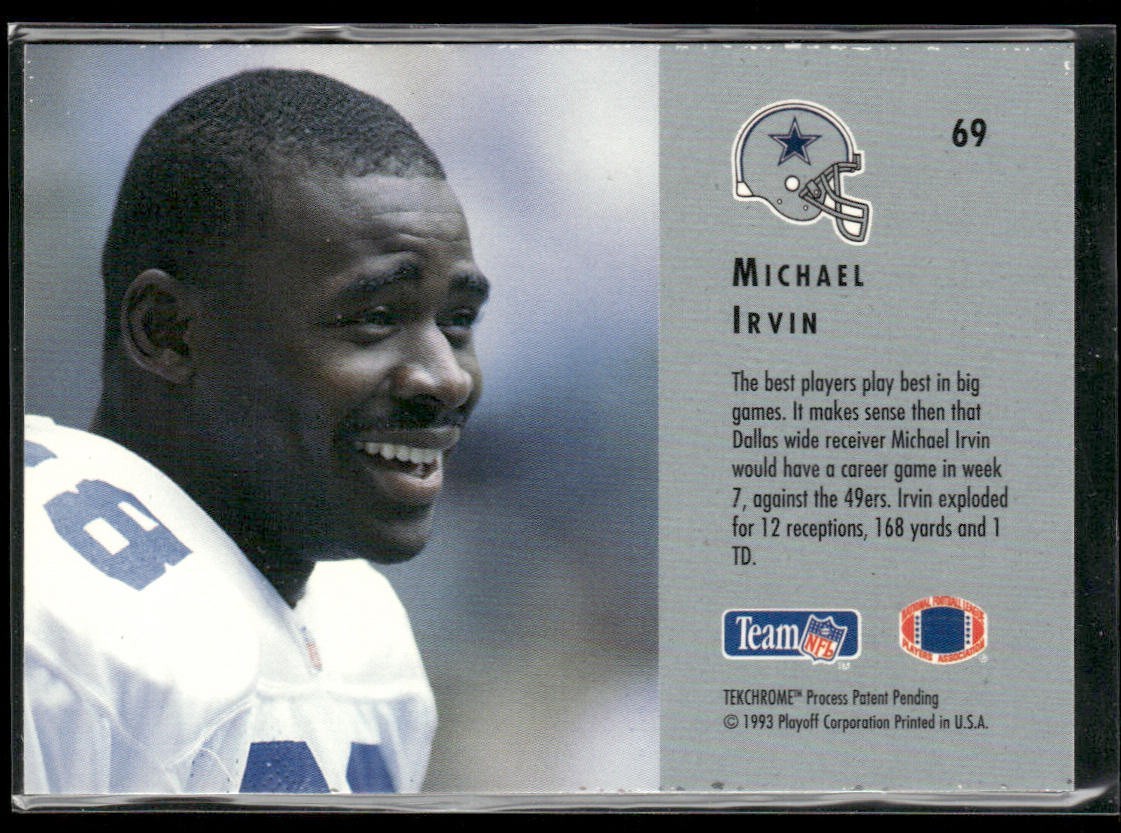 Michael Irvin Player Lot Bundle 10 Different Football Cards MI007 Cowboys back