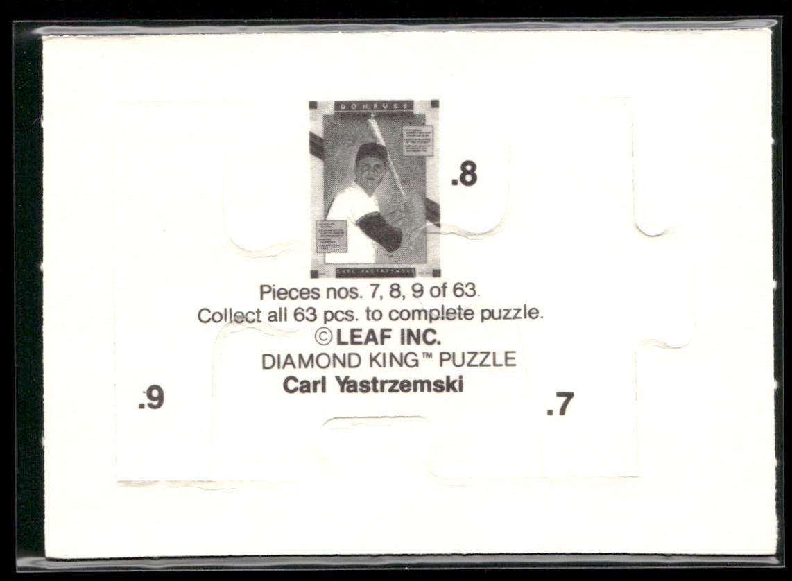 Puzzle Piece Lot Bundle 10 Different Baseball Cards P011 back