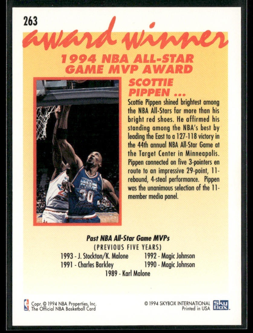 Scottie Pippen Player Lot Bundle 10 Basketball Cards SP002 Chicago Bulls back