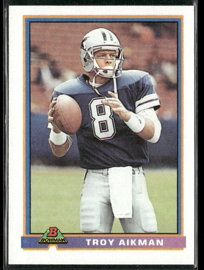 Troy Aikman Player Lot Bundle 10 Different Football Cards TA006 Cowboys back
