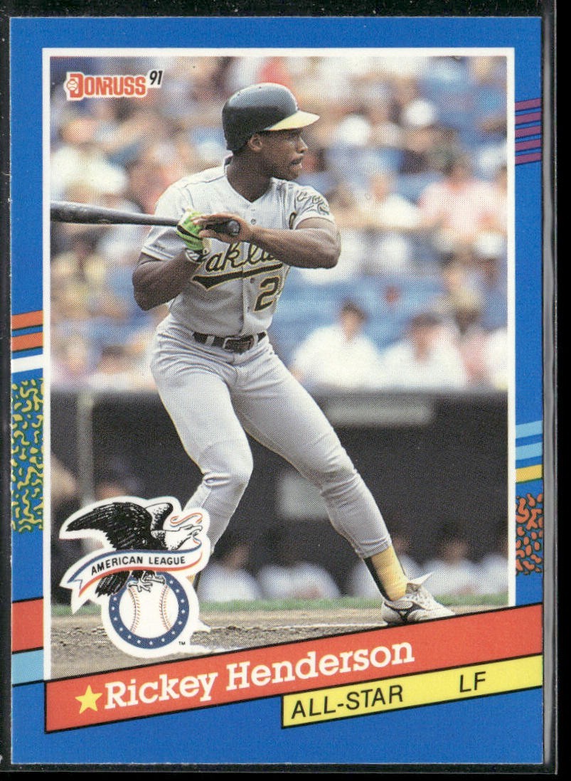 Rickey Henderson Lot Bundle 10 Different Baseball Cards RH001 Athletics back