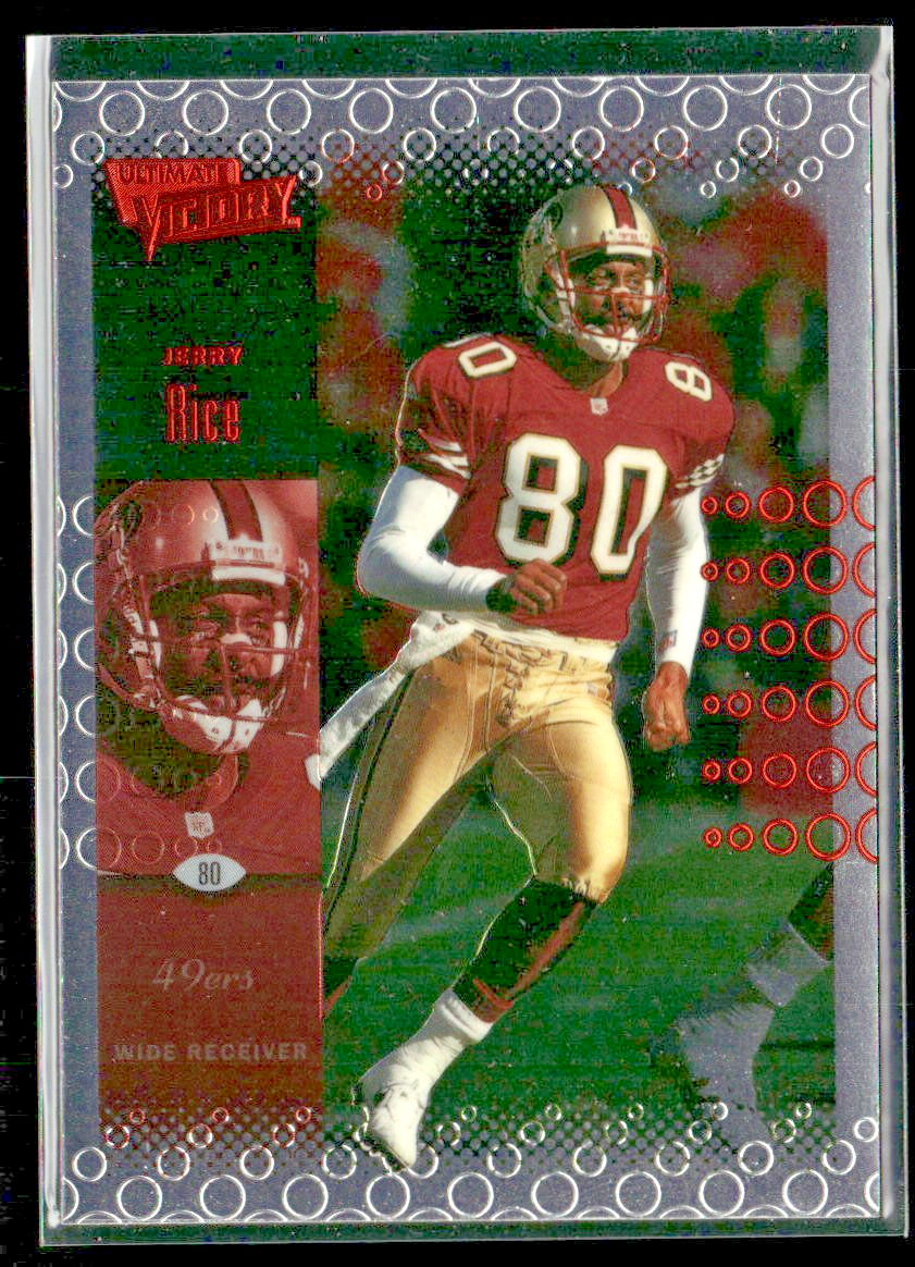 Jerry Rice Player Lot Bundle 10 Different Football Cards JR003 49ers front