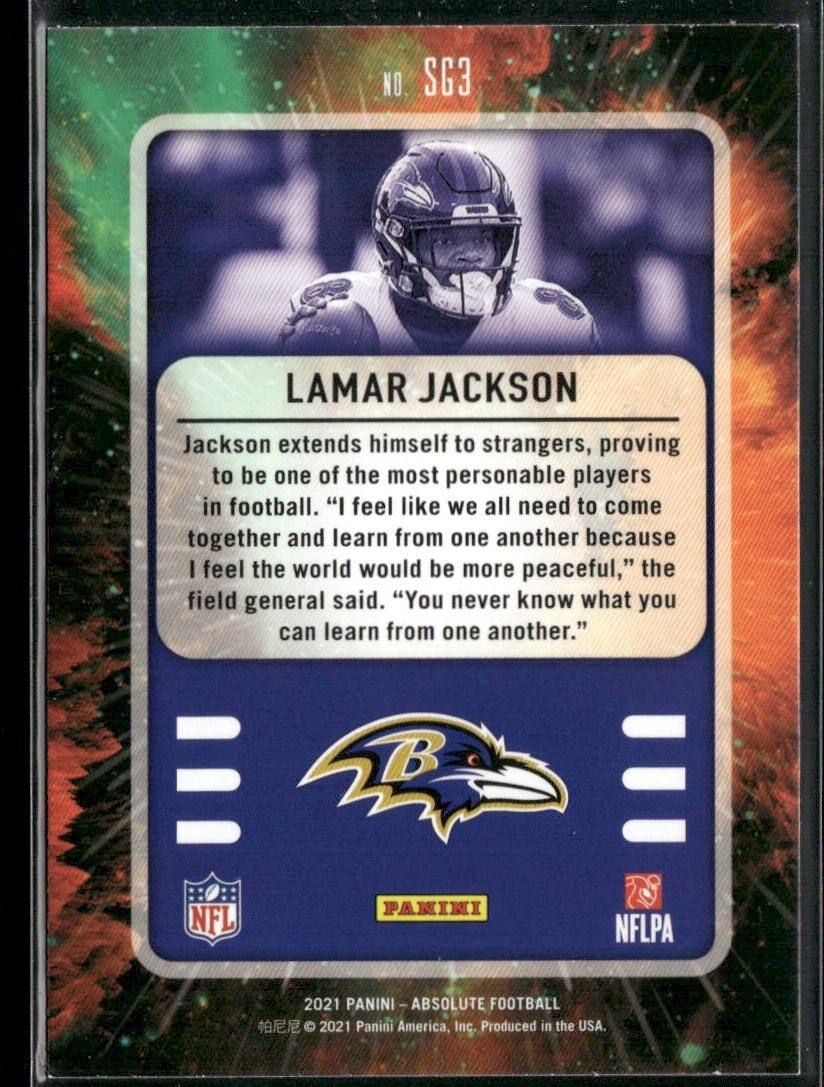 Lamar Jackson Player Lot Bundle 10 Different Football Cards LJ003 Ravens 1 RC back