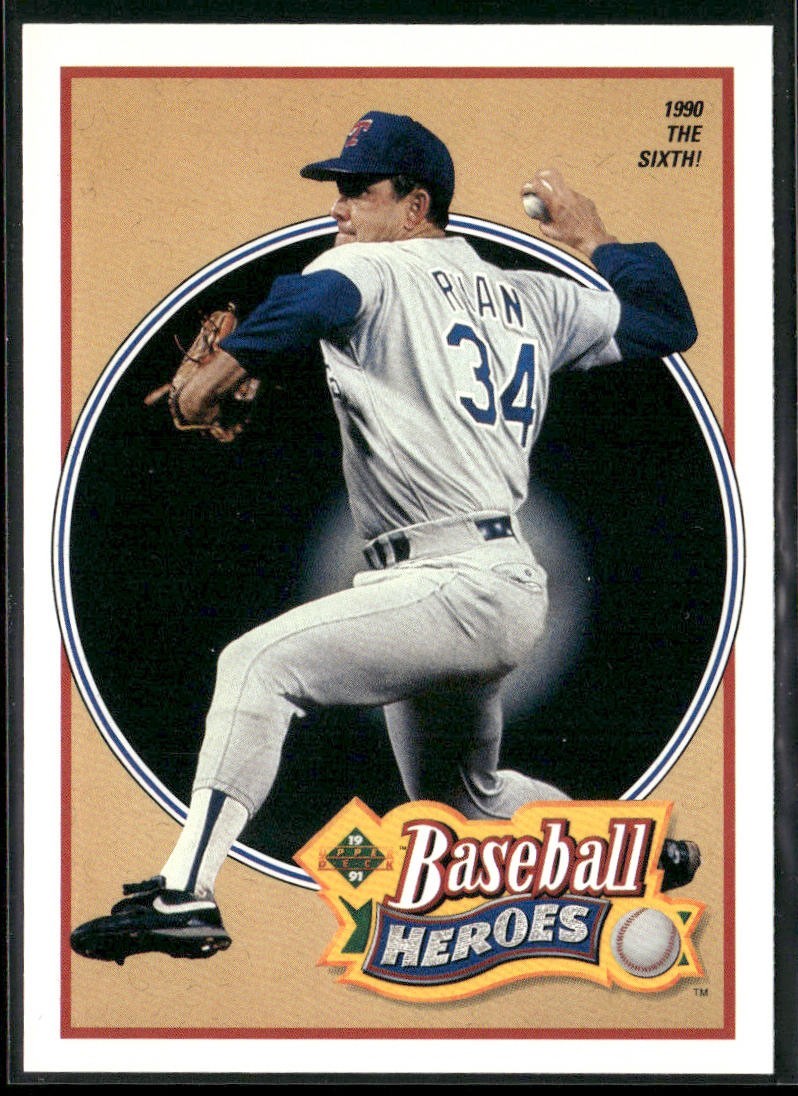 Nolan Ryan Player Lot Bundle 10 Different Baseball Cards NR002 Rangers back
