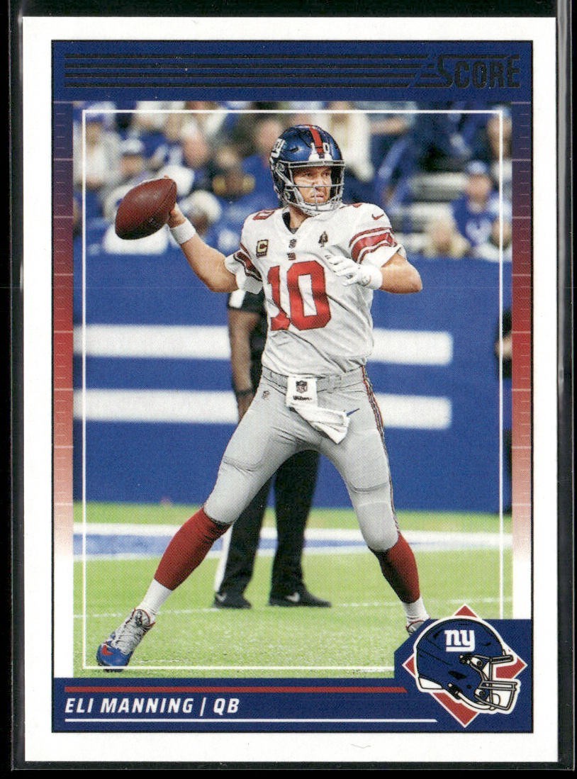 Eli Manning Player Lot Bundle 10 Football Cards EM001 Giants back