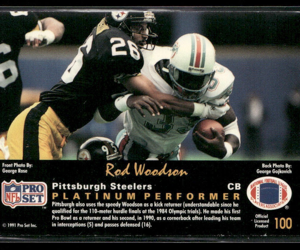 Rod Woodson Player Lot Bundle 10 Different Football Cards RW008 Steelers back