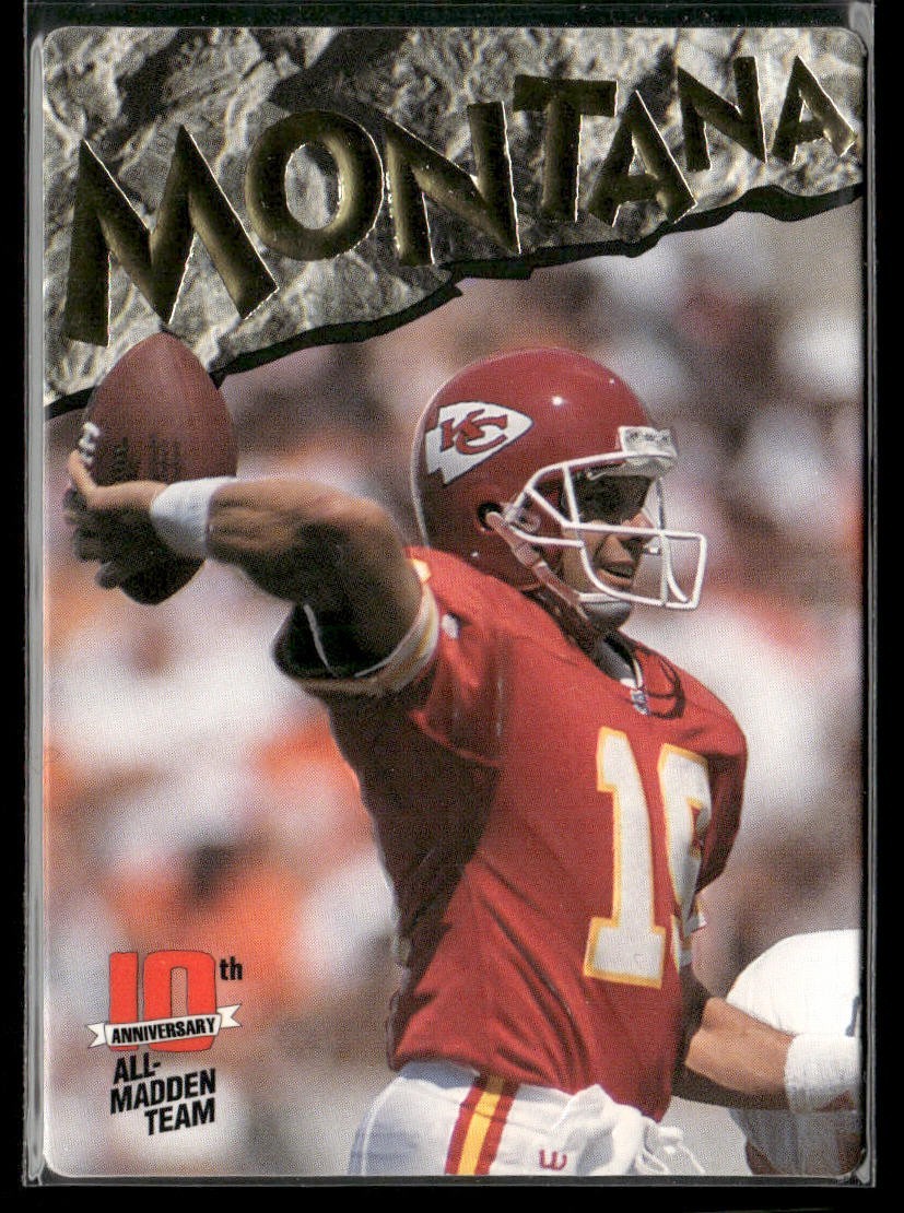 Joe Montana Player Lot Bundle 10 Different Football Cards JM003 49ers Chiefs front