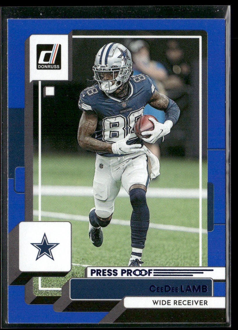 CeeDee Lamb Player Lot Bundle 10 Different Football Cards CDL001 Cowboys back