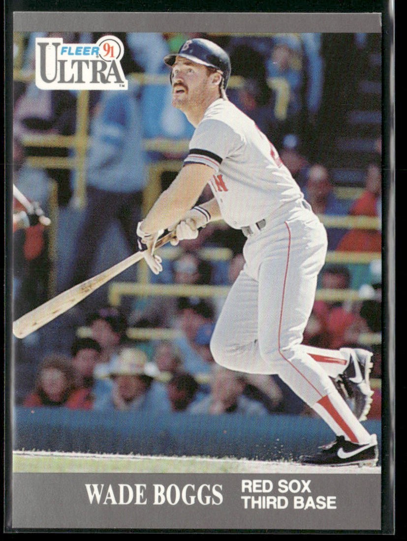 Wade Boggs Player Lot Bundle 10 Different Baseball Cards WB001 Red Sox back